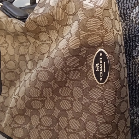 Coach Signature Brown and Black Shoulder Bag Edie 31 Handbag Womens - Picture 2 of 11